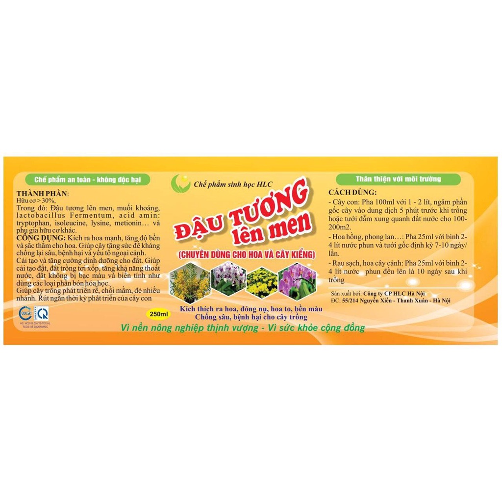 ( HOT ) Chế phẩm Đậu tương lên men 250ml chuyên dùng cho hoa và cây cảnh