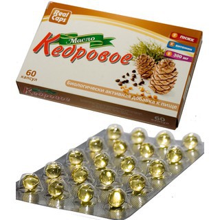 Tinh Dầu Thông Đỏ Real Caps Cedar Oil 60 Viên Của Nga