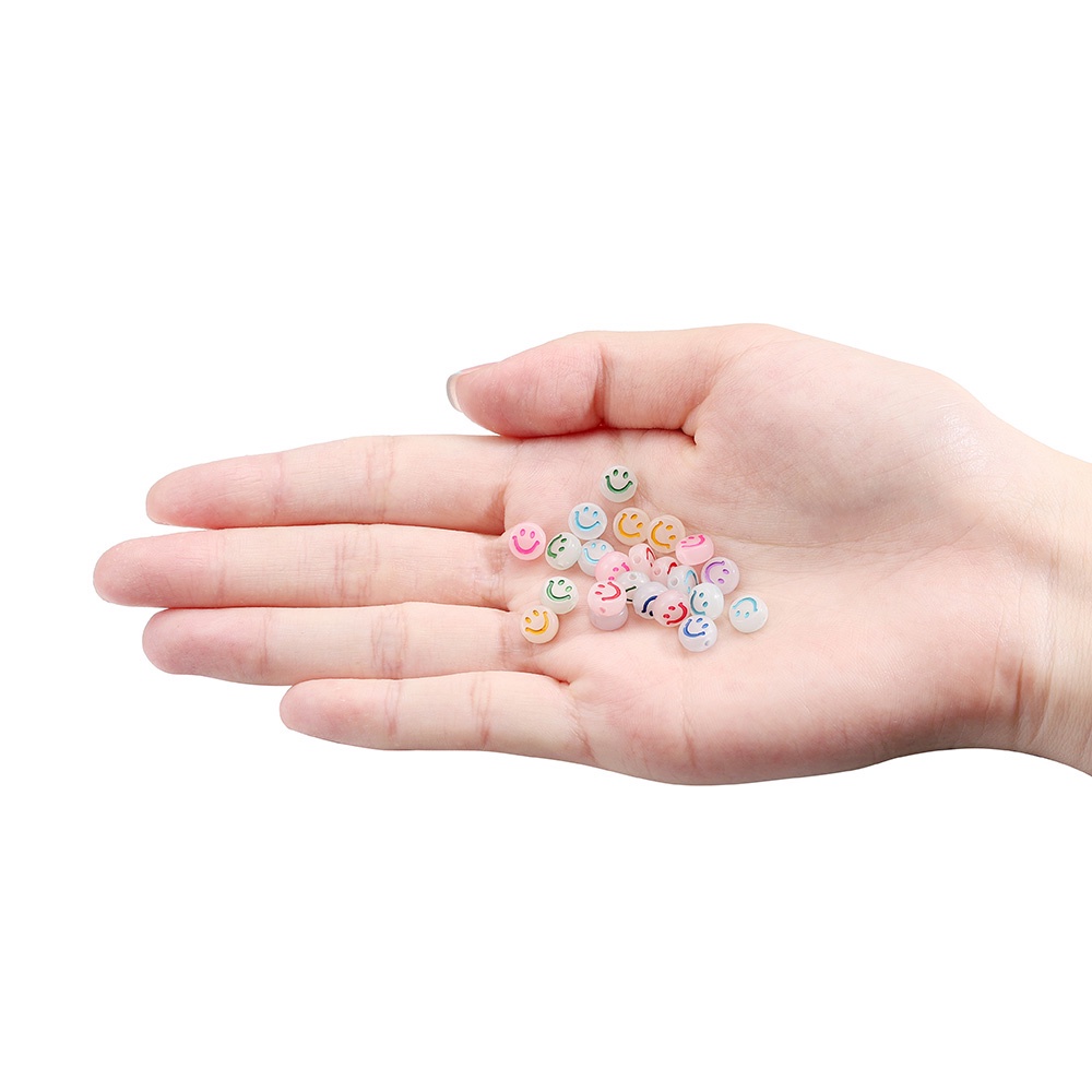 St.kunkka Bộ 100 HạT Xâu ChuỗI HìNh Chữ CáI 6.5mm NhiềU MàU SắC