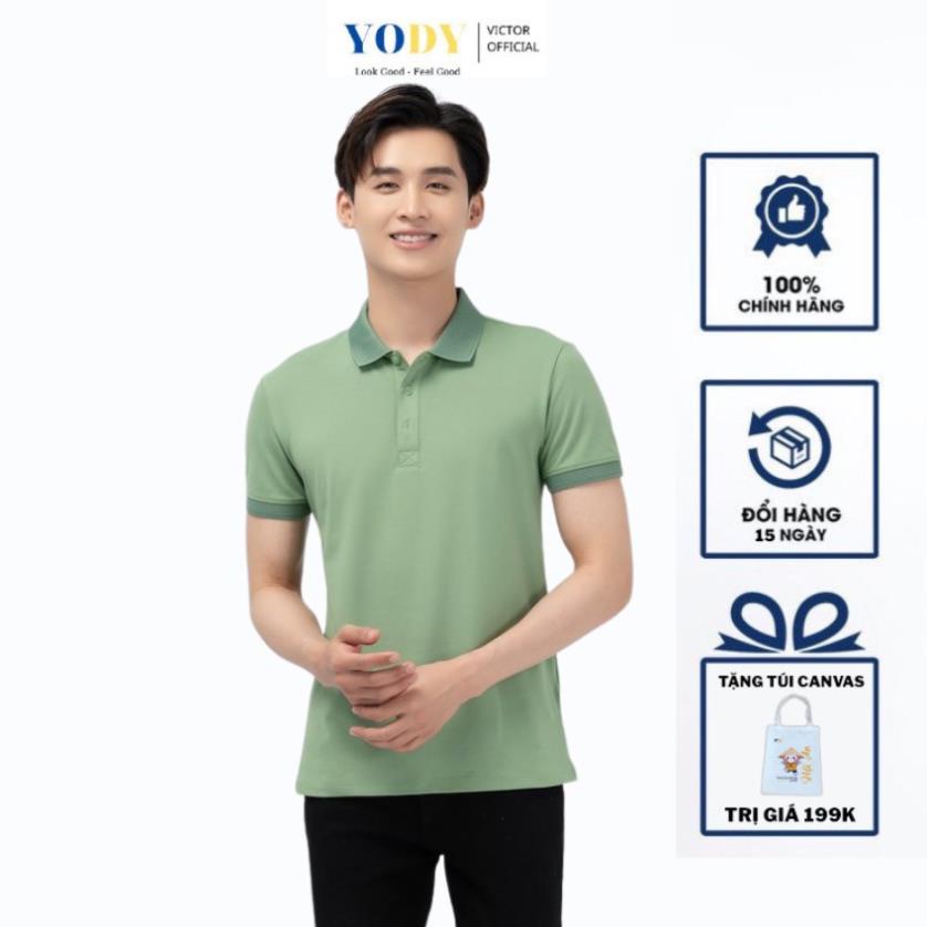 Áo Polo Nam YODY Coolmax Phối Bo, Áo Phông Cộc Tay Nam Có Cổ Thoáng Mát APM5179 ®️