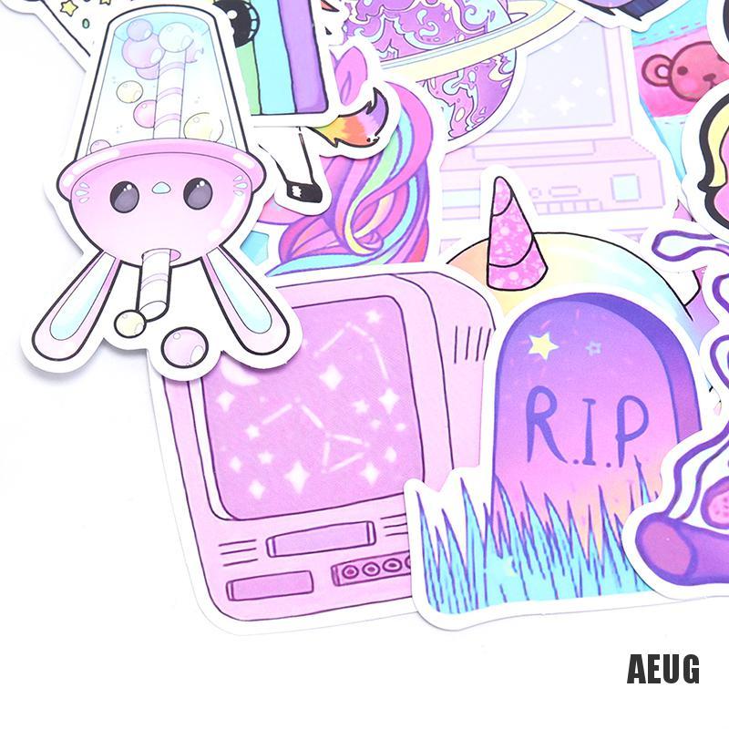 Bộ 50 Miếng Dán Hình Kỳ Lân Dùng Trang Trí Vali DIY