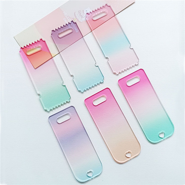 Miếng Dán Acrylic Màu Gradient Dùng Trang Trí Thẻ   /diy Gradient móc khoá acrylic