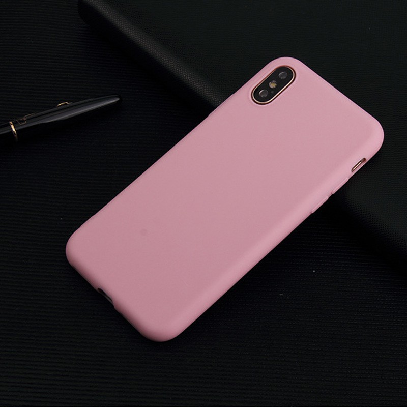 Ốp Điện Thoại Cao Su Mềm Nhám Màu Kẹo Cho iPhone X XS Max 6S 8 Plus 7 SE | BigBuy360 - bigbuy360.vn