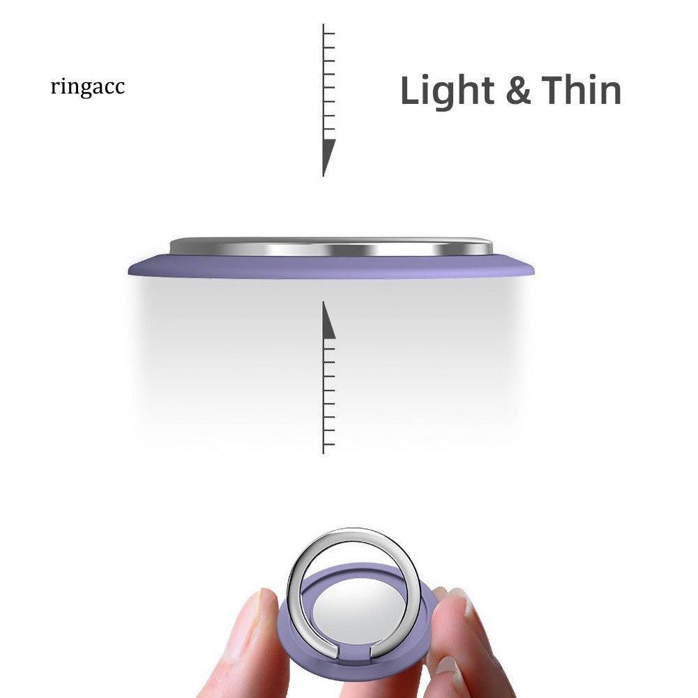 Giá đỡ điện thoại dạng nhẫn đeo ngón tay xoay 360 độ tiện dụng tùy chọn màu sắc