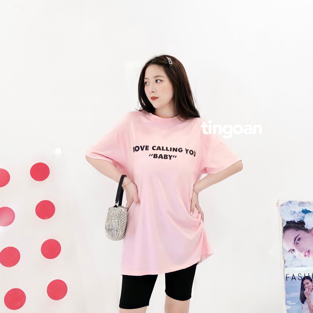 [Mã WABRTN33 giảm 10%]Áo phông hồng tingoan CALLING BABY TSHIRT/PK