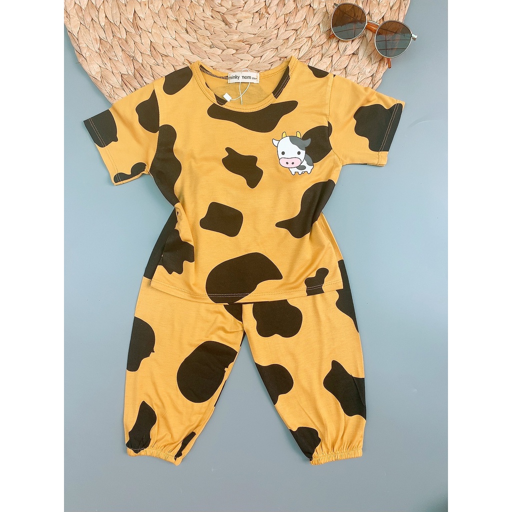 [Bé 7-30kg] Bộ Tay ngắn quần dài ráp lăng thun lạnh cho bé trai, bé gái [ HÀNG CHUẨN ]