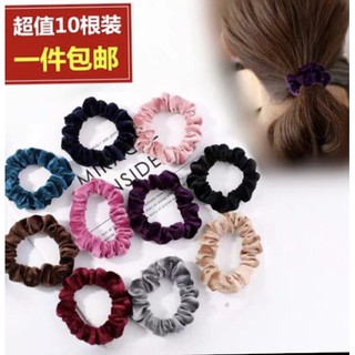 Sỉ 100 Dây Cột Tóc Nhung Trơn Nhiều Màu