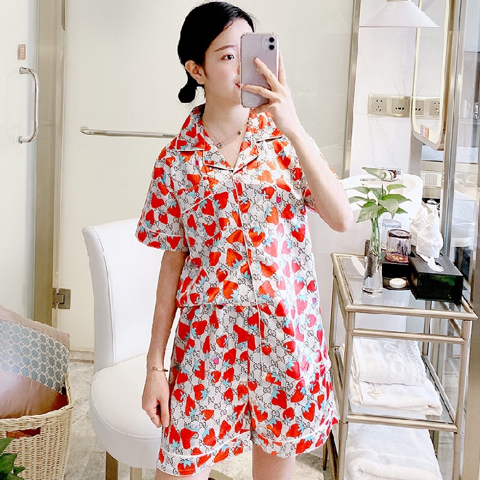 Pajamas female summer simulation silk Korean short sleeves can be worn outside home service suit | BigBuy360 - bigbuy360.vn