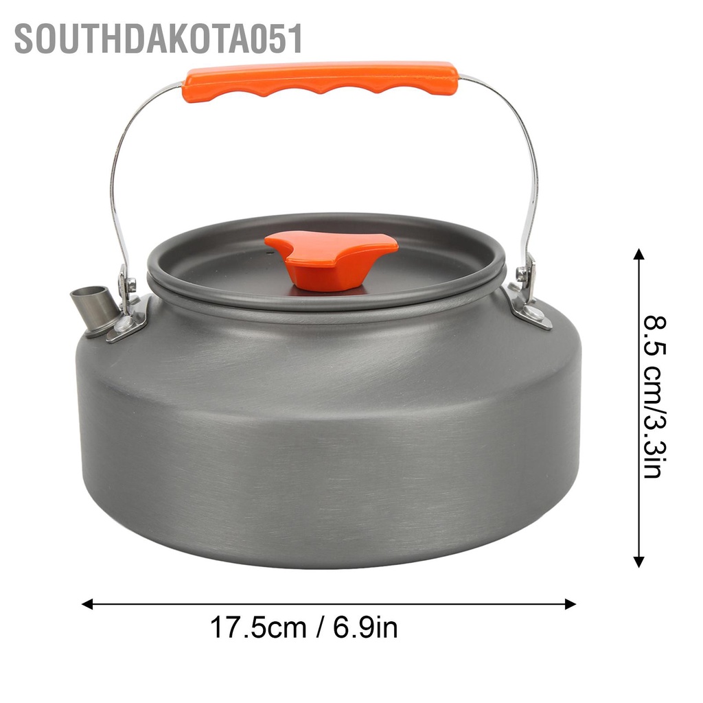 [Hàng Sẵn] Ấm đun nước cắm trại ngoài trời Du Lịch 1.5L sôi nhanh Hợp kim nhôm di động【Southdakota051】