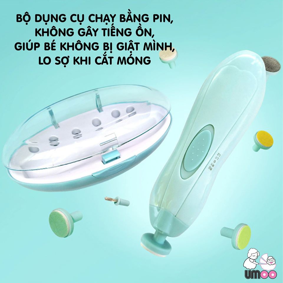 Bộ dũa móng tay cho bé và mẹ 6 đầu dũa đa năng