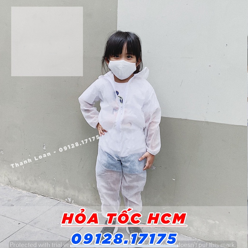 Đồ Bảo Hộ Y Tế Trẻ Em KÈM QUÀ TẶNG Áo quần chống dịch cho bé - Đồ bảo hộ phòng dịch bé từ 1.1m-1.4m 4 món và 7 món