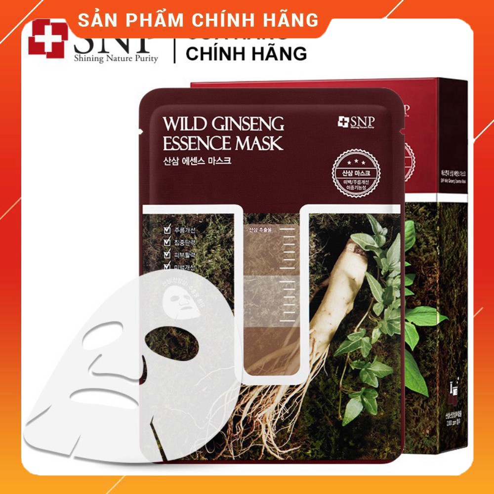 Mặt nạ SNP Dưỡng Ngăn Ngừa Lão Hóa Tinh Chất Sâm Núi WILD GINSENG ESSENCE MASK - 25ml