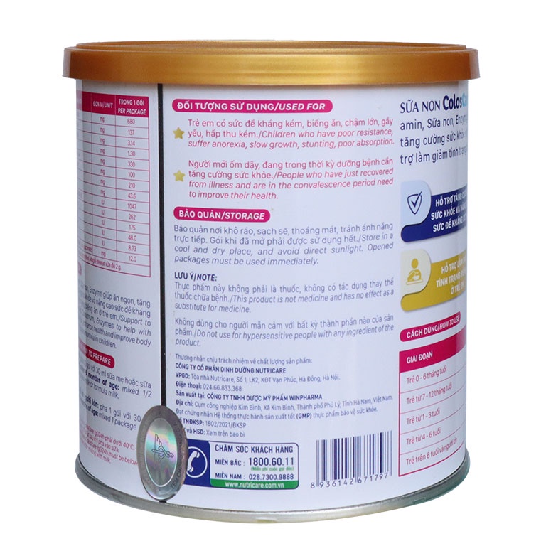 Sữa Non Nutricare ColosCare IGg 24h (42gói/84g)