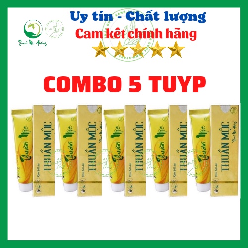 [Combo 5 tuyp] Kem bôi da thuần mộc chính hãng thanh mộc hương  loại mới 16g.