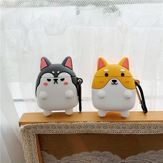 Vỏ silicon cho tai nghe Airpods mẫu Chú Chó Corgi