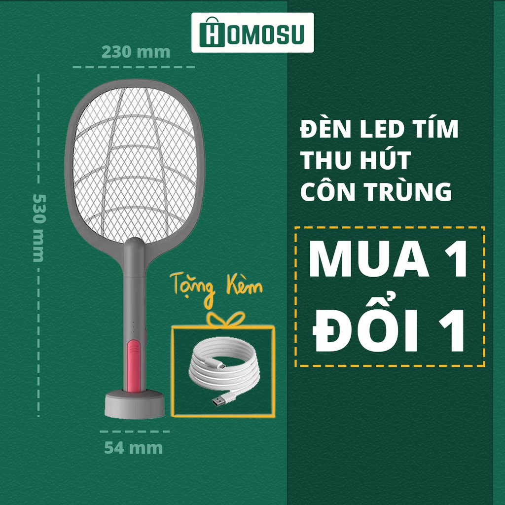 Vợt Muỗi Điện Kiêm Đèn Bắt Muỗi 2 Trong 1 1200mah - Điện Thế Bề Mặt Lưới 3000V - Bảo Hành 6 tháng - 1 đổi 1 DWP001
