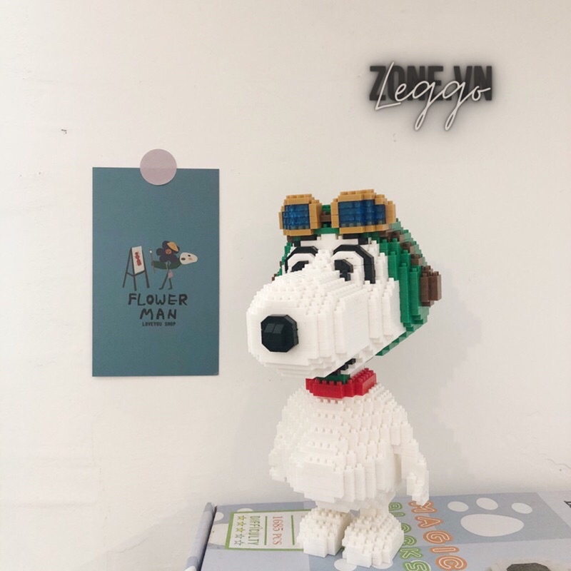 Bộ xếp hình lego mô hình snoopy