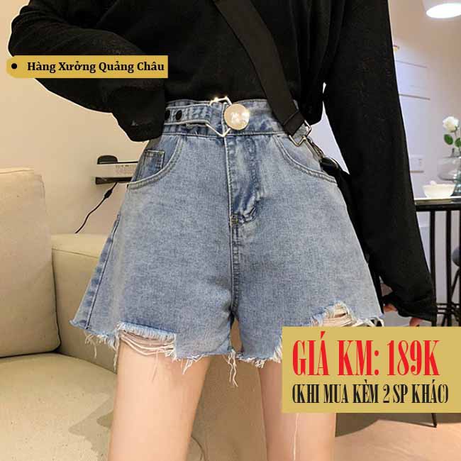 [SẴN] Quần shorts jean nữ Ulzzang Quảng Châu QNJ8