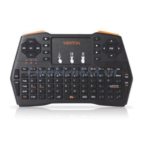 Bàn Phím Mini Và Touchpad Cảm Ứng Không Dây Màu Đen Sử Dụng Pin Sạc