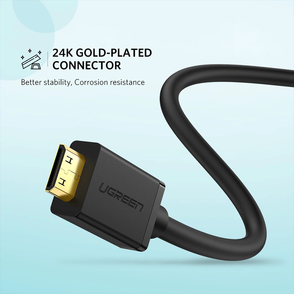 Cáp Mini HDMI ra HDMI 2.0 Hỗ trợ 4K@60Hz Cao Cấp UGREEN 20137