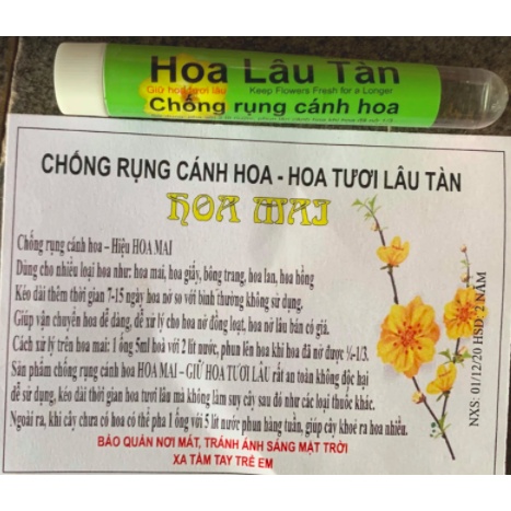 Ống 5ml Chế phẩm chống rụng hoa - dưỡng hoa lâu tàn - Trang Flowers