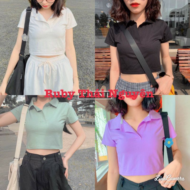 [RẺ VÔ ĐỊCH Áo Croptop Nữ PL Tay Ngắn Dáng Ôm Ulzzang (ẢNH THẬT)