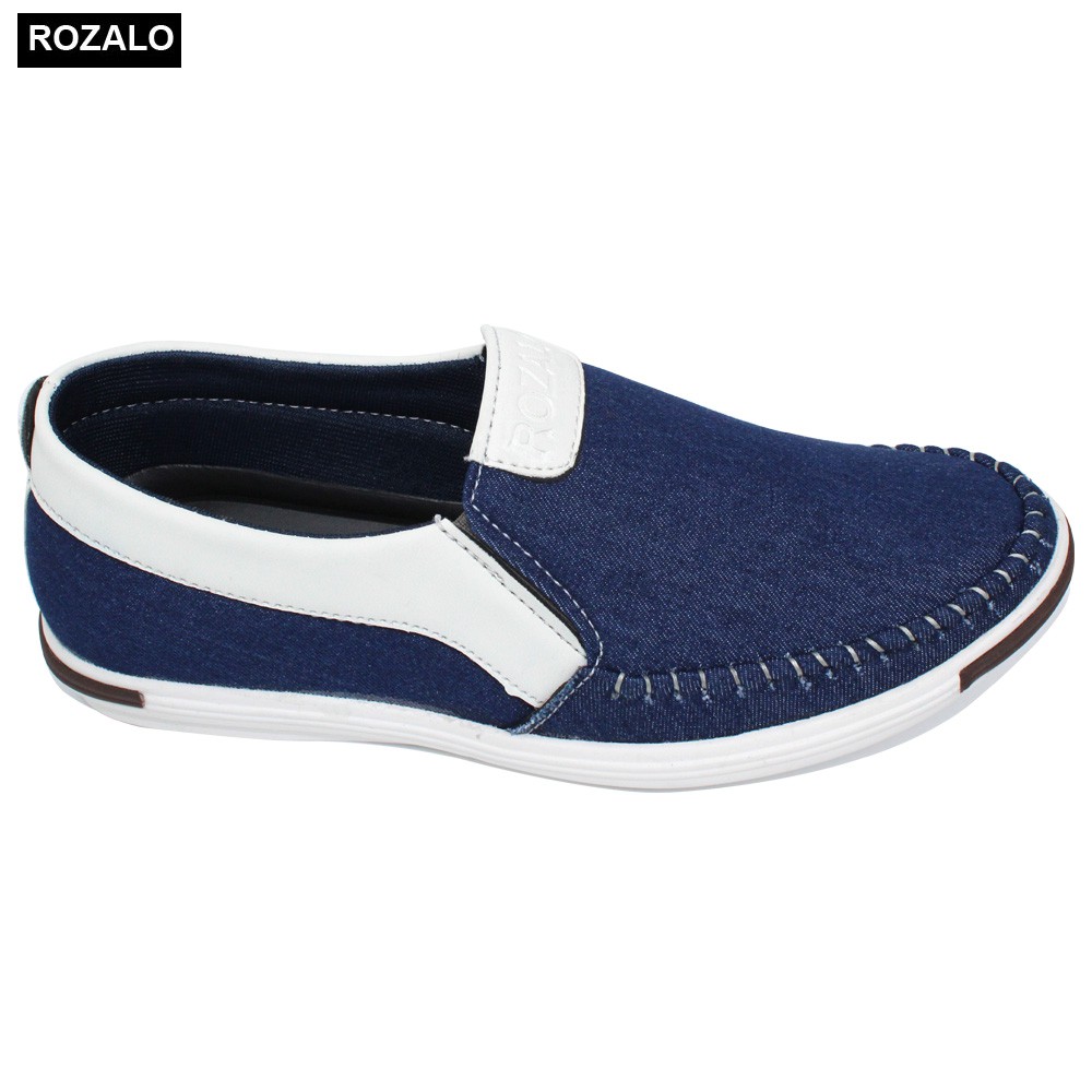 Giày lười nam vải jean Rozalo R4600