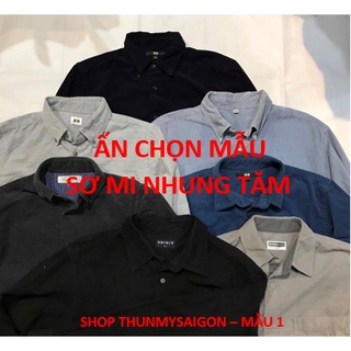 Sơ mi nhung tăm Ulzzang 2HAND - Áo khoác nhung tăm ( ảnh thật ) - Mẫu 1 - thunmysaigon