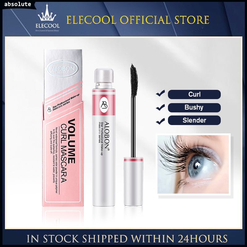 Mascara AloBon sợi nhỏ màu đen làm cong và dài mi chống thấm nước 12ml 3D
