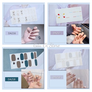 Bộ 14 miếng dán móng tay siêu xinh phong cách hàn quốc