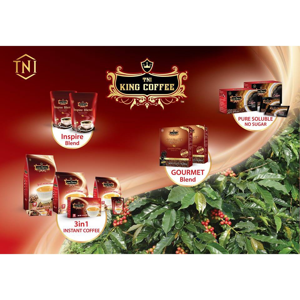 Cà phê hòa tan đen King Coffee 30g (Hộp 15 gói)