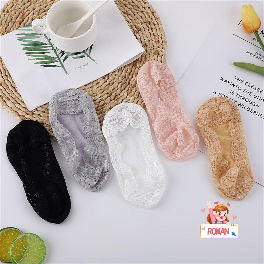 ❈Rowan❈ Vớ Ren Cổ Thấp Thoáng Khí Thời Trang
