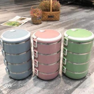 [XẢ KHO+FREE SHIP] SỈ Cặp Lồng Cơm Giữ Nhiệt Lúa Mạch 4 ngăn Dung Tích 2.8L - Đươc chọn màu