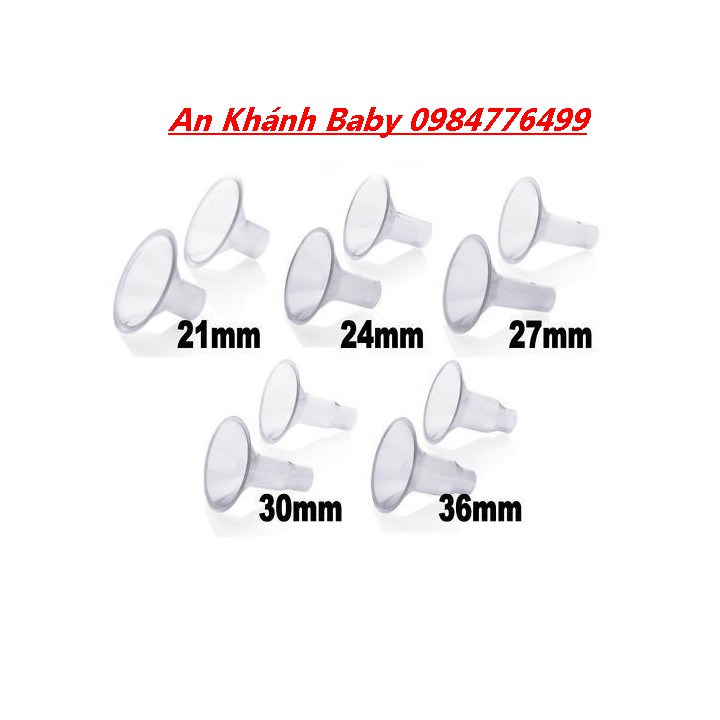 Phễu máy hút sữa medela 17/19/21/24/27mm hàng Việt Nam