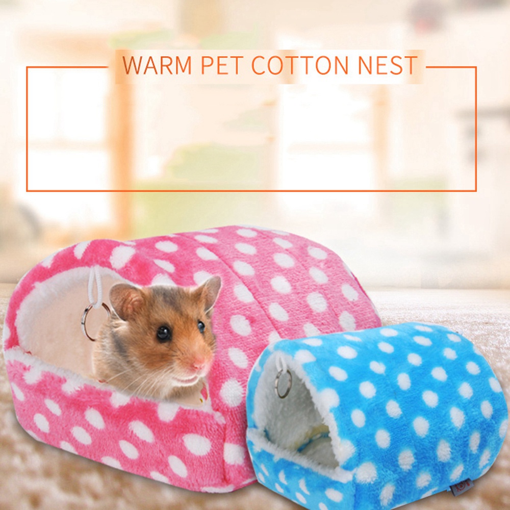 Giường ngủ bằng vải bông mềm ấm áp thoải mái cho chuột hamster/sóc/chuột hamster