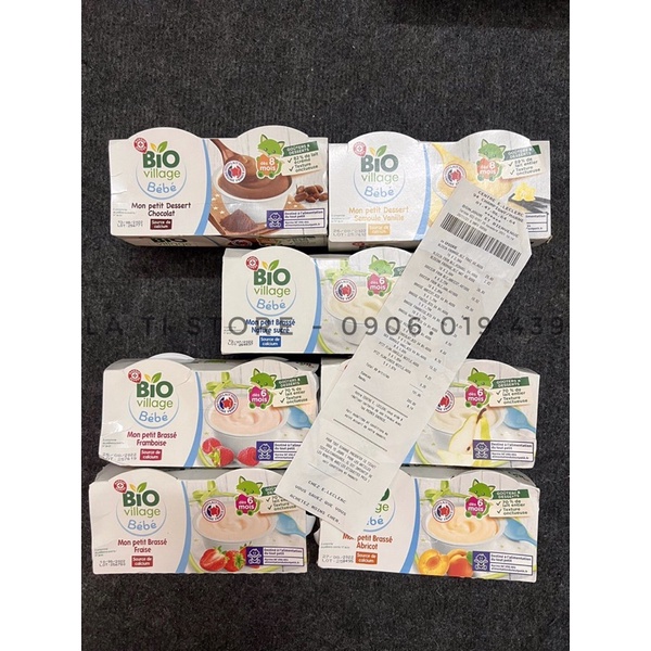 Sữa chua/ Váng Sữa Bio Village Bébé Pháp