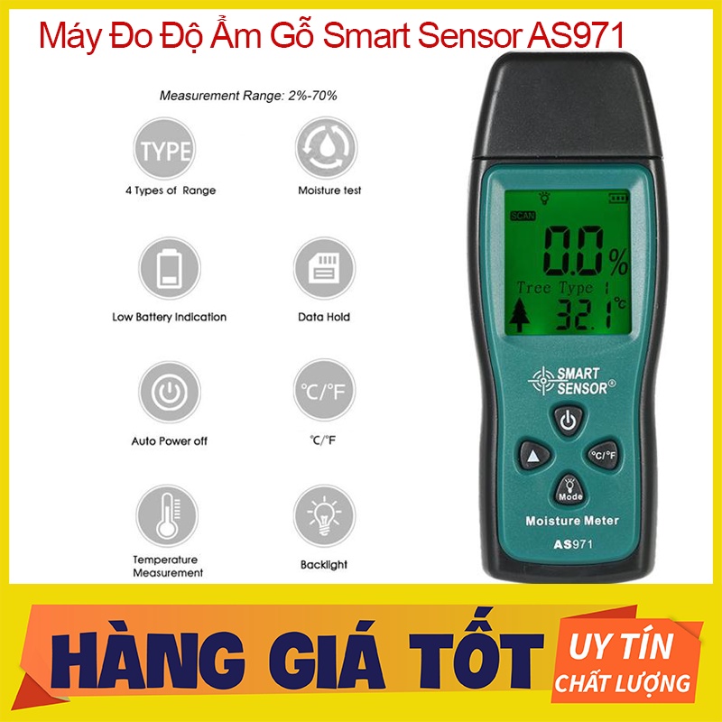 Máy Đo Độ Ẩm Gỗ Smart Sensor AS971