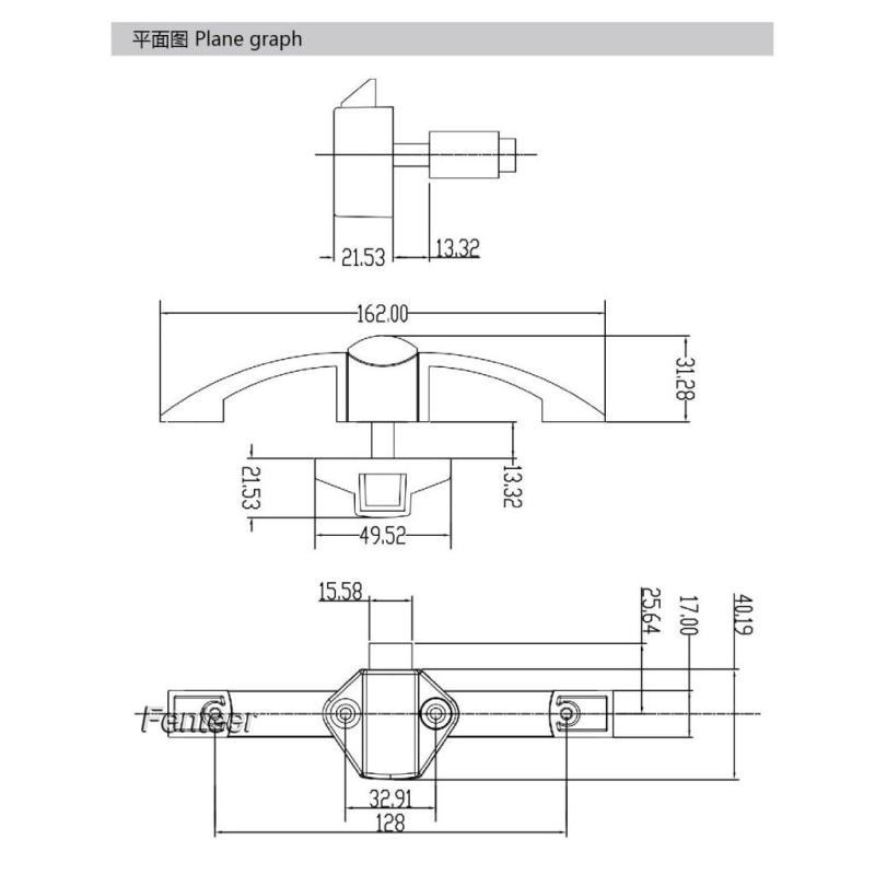 Khóa Cửa Tủ Kéo Dạng Nhấn 128mm 1