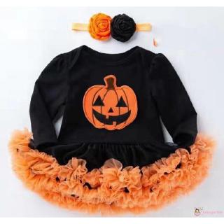 Set đồ hóa trang bí ngô Halloween cho bé gái