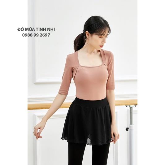 CÓ Áo tập múa cổ trang, múa hiện đại, nhảy, tập yoga tay lỡ cổ vuông A132 - [ Đồ Múa Tố Uyên ORDER 15 Ngày ]