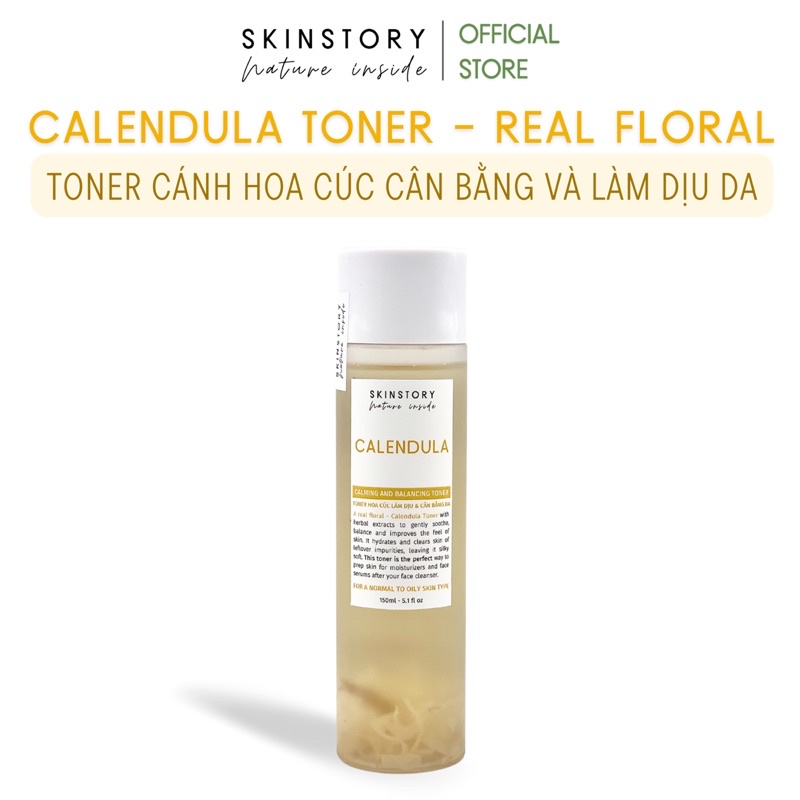 Toner Hoa Cúc Làm Sạch & Cân Bằng Da Với Cánh Hoa Thật - Phù Hợp Mọi Loại Da