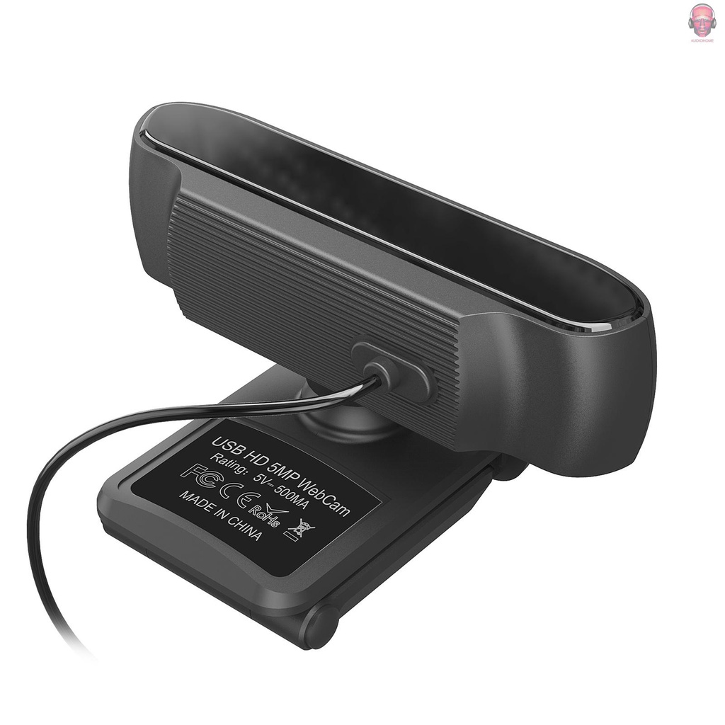 Webcam Hxsj S2 Usb 2.5k Pc 5mp Tích Hợp Mic Và Vỏ Bảo Vệ Riêng Tư Cho Giảng Dạy Đen