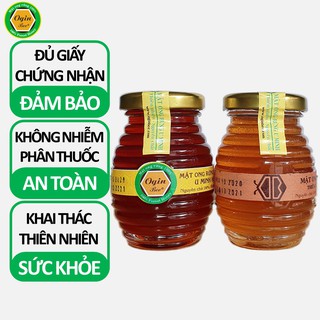 [Combo tiết kiệm 2 lọ 100ml]: Mật ong ruồi và Mật ong rừng tràm U Minh, Khai thác CHUẨN THIÊN NHIÊN 100%, OGINBEE