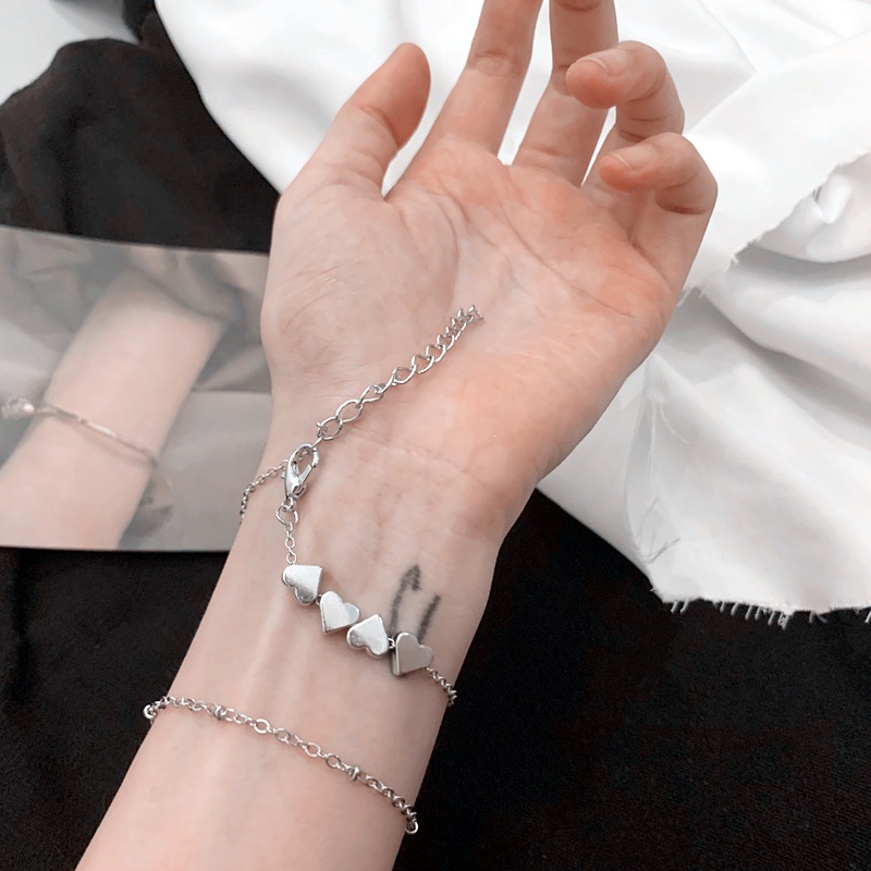 Set 2 Vòng Tay Thép Titan Thời Trang Cho Nữ