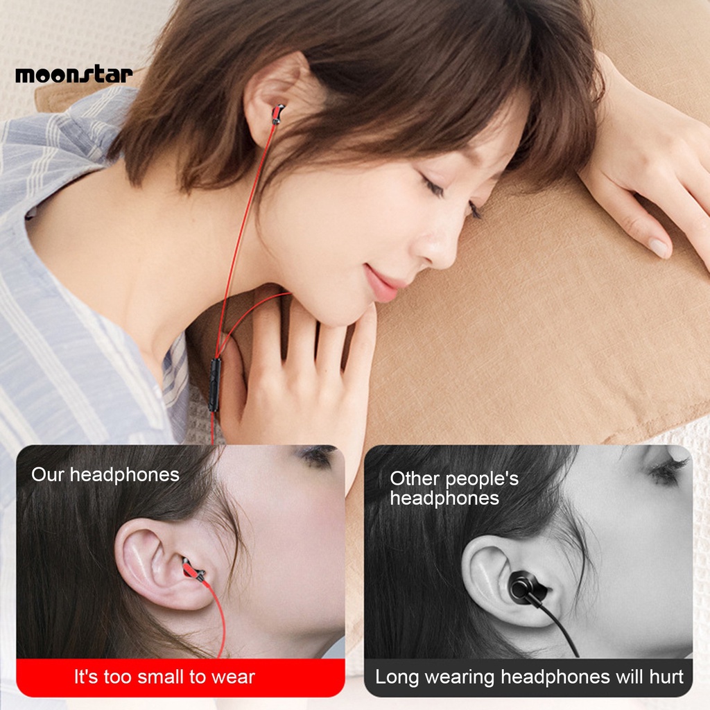 MS   Lightweight Wired Earphone 3.5mm HD Earphone Stereo Sound for Calling