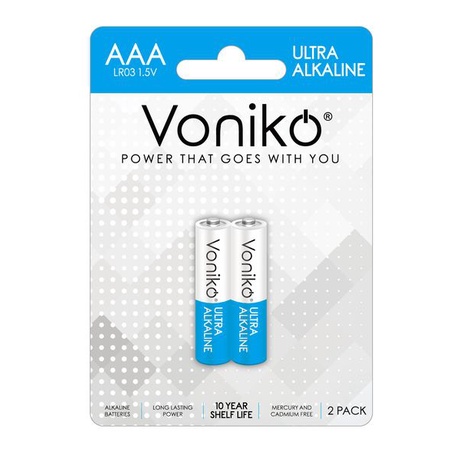 Pin Voniko  AA, Pin AAA USA Mỹ Giá Tốt - Pin AA  Alkaline  Vỉ 2 Viên Cao Cấp Chính Hãng - Lỗi 1 Đổi 1