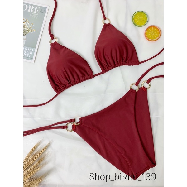 Bikini 2 mảnh đồ bơi tam giác nhiều màu,có sẵn,phối khoen sexy hình thật do shop chụp sàn | BigBuy360 - bigbuy360.vn