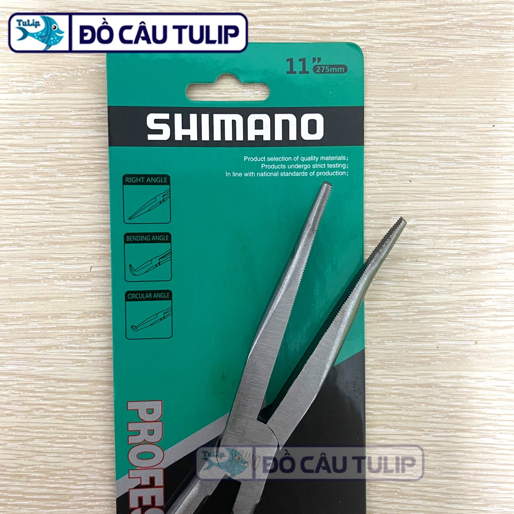 Kìm Kẹp Cá MŨI CONG / MŨI THẲNG SHIMANO (11 inch) - Kềm Kẹp Cá Gấp Cá Bằng Thép Không Rỉ, ĐỒ CÂU TULIP