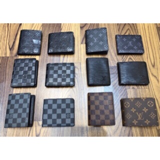 Ví ngắn lv nam da chống nước nhiều ngăn, ví da lv tiện ích.