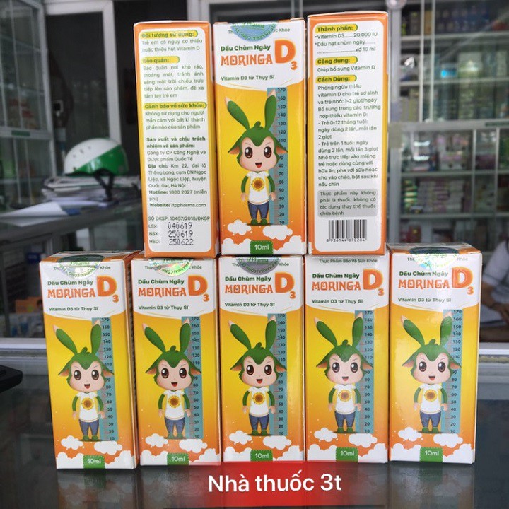 Dầu chùm ngây moringa D3- giúp trẻ cao lớn, chống còi xương và suy dinh dưỡng. | Thế Giới Skin Care